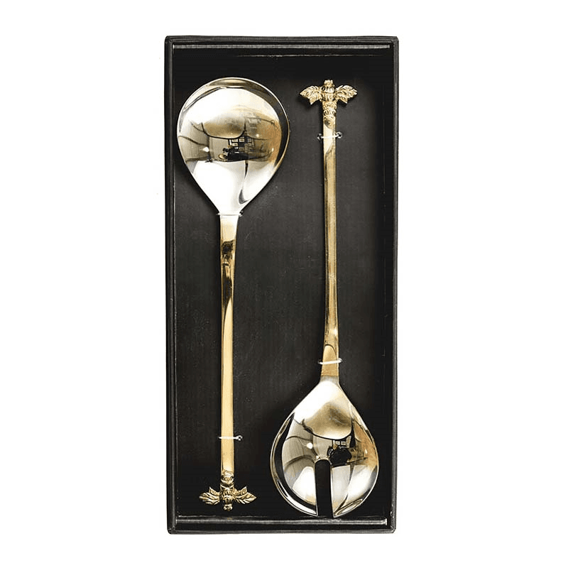 Bee Salad Server Set, L28cm, Silver