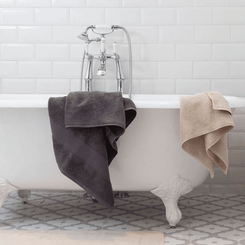 Image showing the Organic 600gsm The Bath Sheet, 100 x 160cm, Slate product.