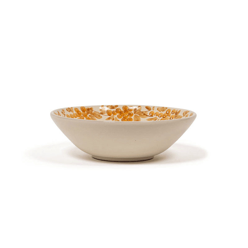 Vine Bowl, D23cm, Tan and Mustard