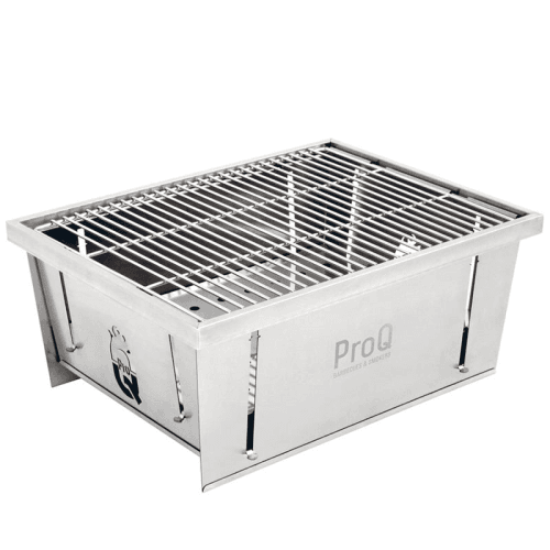 Image showing the Flatdog Portable Fold Flat BBQ Grill, Stainless Steel product.