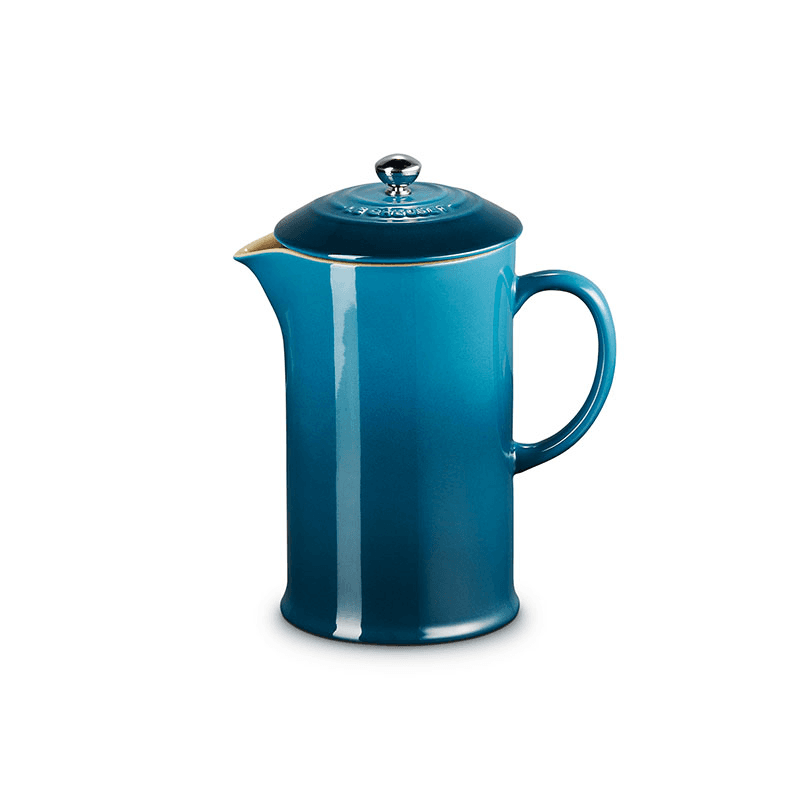 Stoneware Cafetiere, 1L, Deep Teal