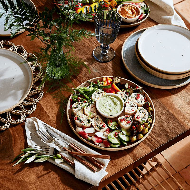 Minerals Set of 4 Dinner Plates, D26.5cm, Rose Quartz