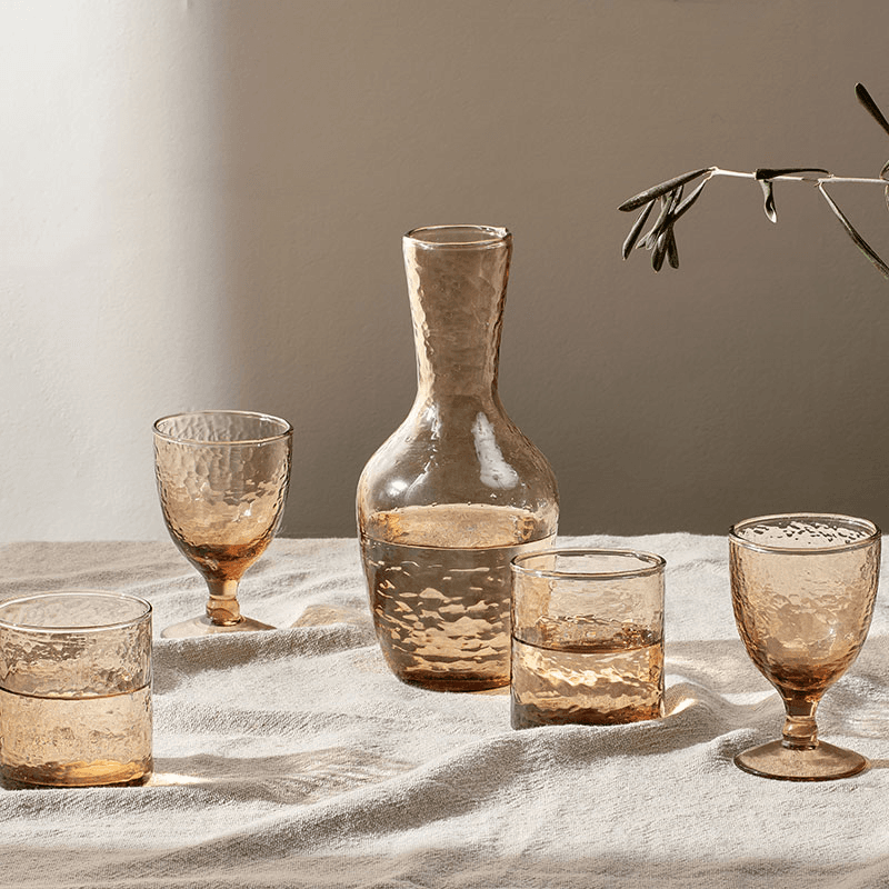 Yala Hammered Jug, 1.1L, Dusty Terracotta