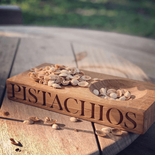 Image showing the Engraved Pistachios Bowl, Oak product.