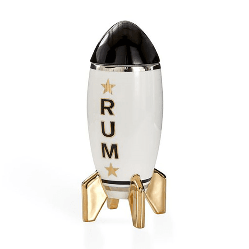 Rocket Rum Decanter, Black & White