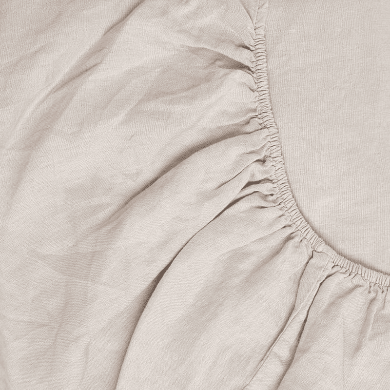 Linen King Size Fitted Sheet, Dove Grey