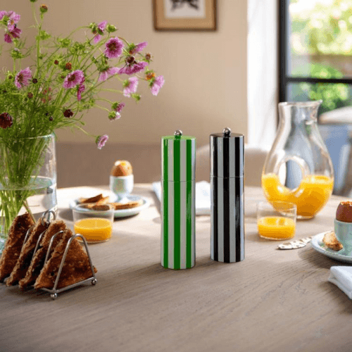 Image showing the Striped Salt & Pepper Mill, H24cm, Green product.