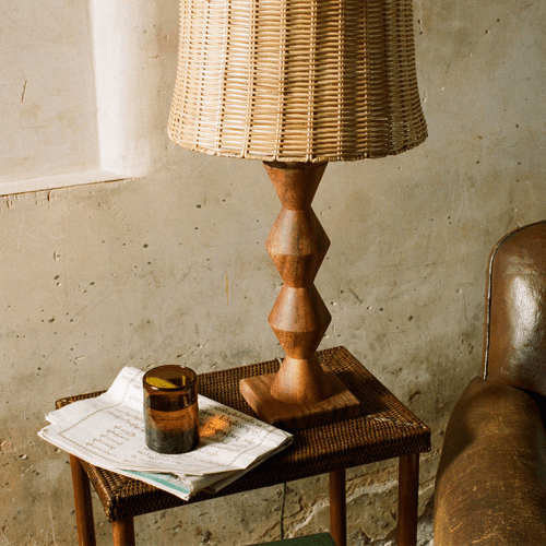 Image showing the Mizo Table Lamp, H43cm, Natural product.