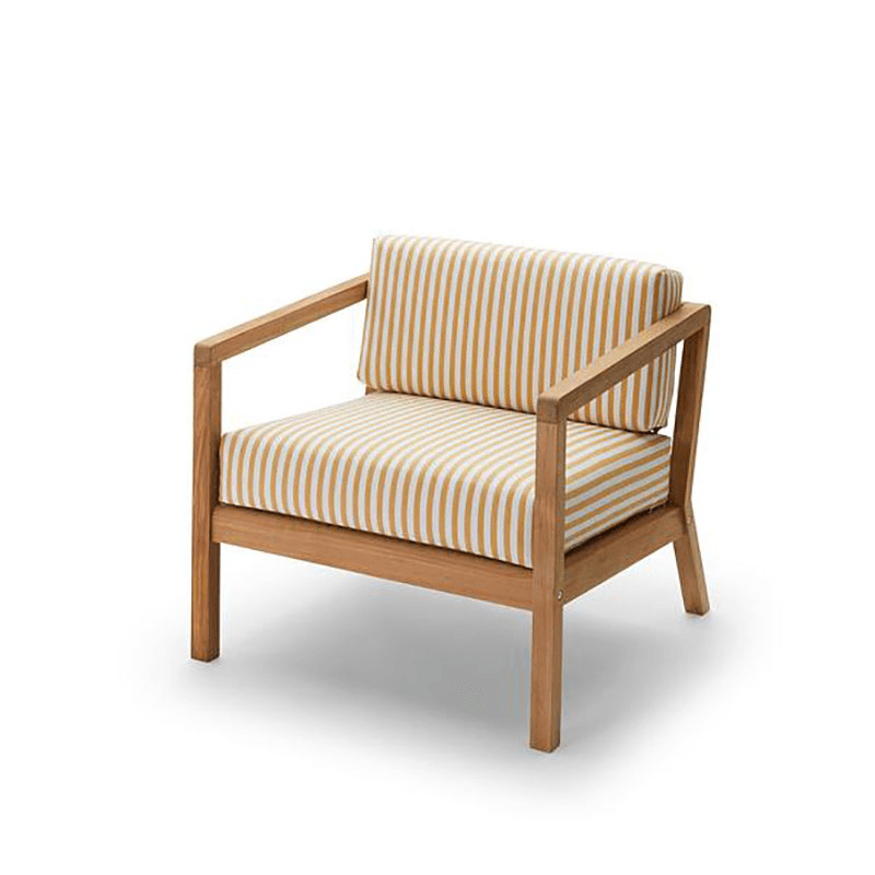 Virkelyst Outdoor Chair, Golden Yellow Stripe