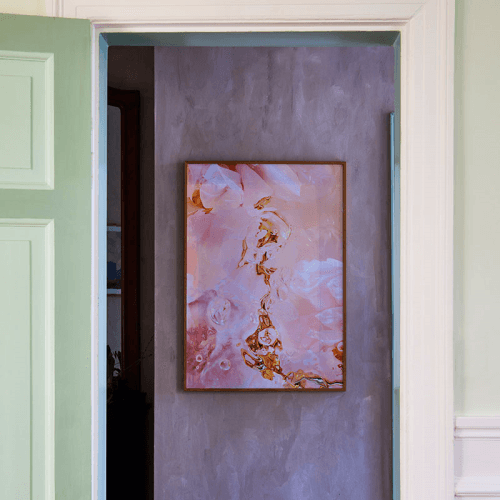 Image showing the Flora Aquatica 02 Framed Print, 50 x 70cm, Pink product.
