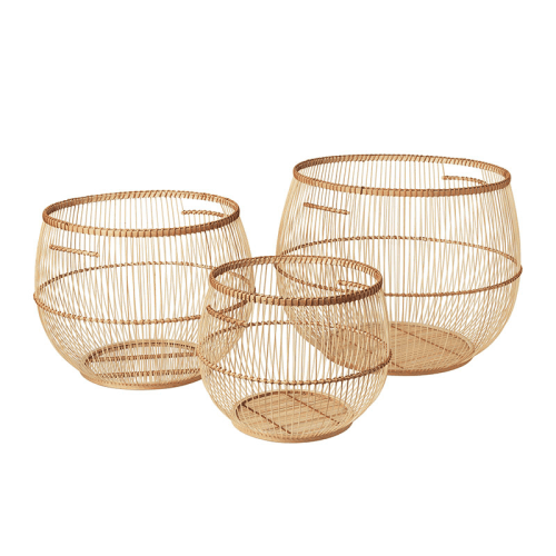 Image showing the Soffy Set of 3 Baskets, D60 x H45cm, Natural product.