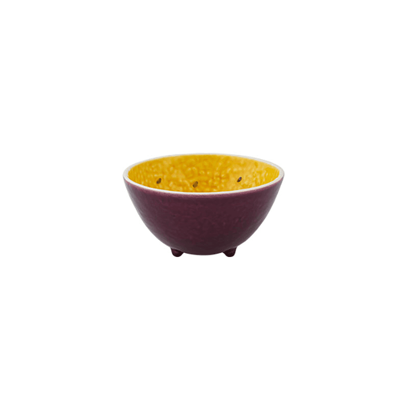 Tropical Fruits Passion Fruit Bowl, D14cm, Purple/Yellow