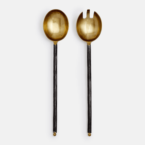 Image showing the Stanton Set of 2 Salad Servers, Gold product.