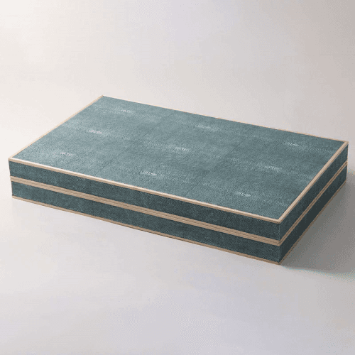 Image showing the Backgammon Board, 54 x 34cm, Teal Shagreen product.