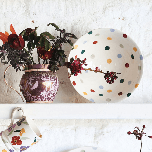 Image showing the Polka Dot Pasta Bowl, D23.5cm, Cream product.