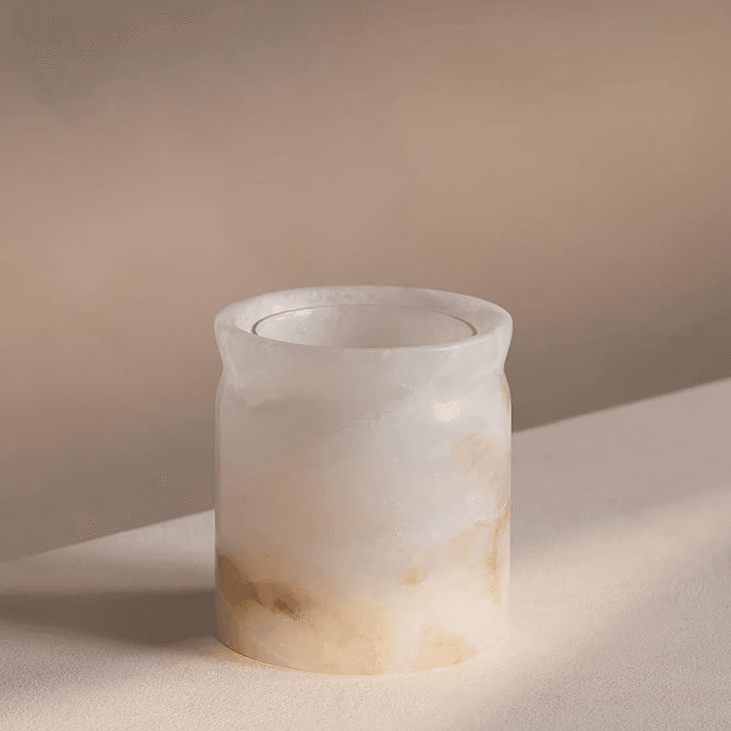 Bergamot & Mandarin Zest Marble Candle, 250g, Alabaster