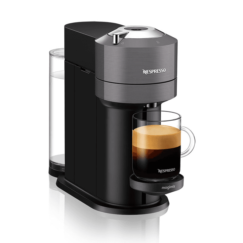 11711 Nespresso Vertuo Next & Milk Coffee Machine, Dark Grey