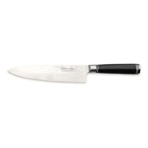 Image showing the Katana Saya Pakkawood Chef's Knife, 20cm Damascus Blade product.
