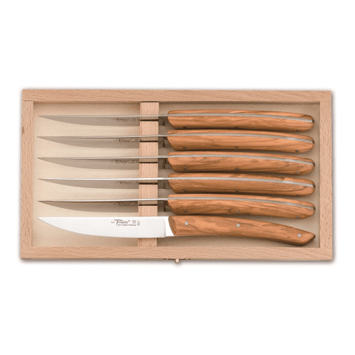 Image showing the Thiers Set of 6 steak knives, Olive Wood product.