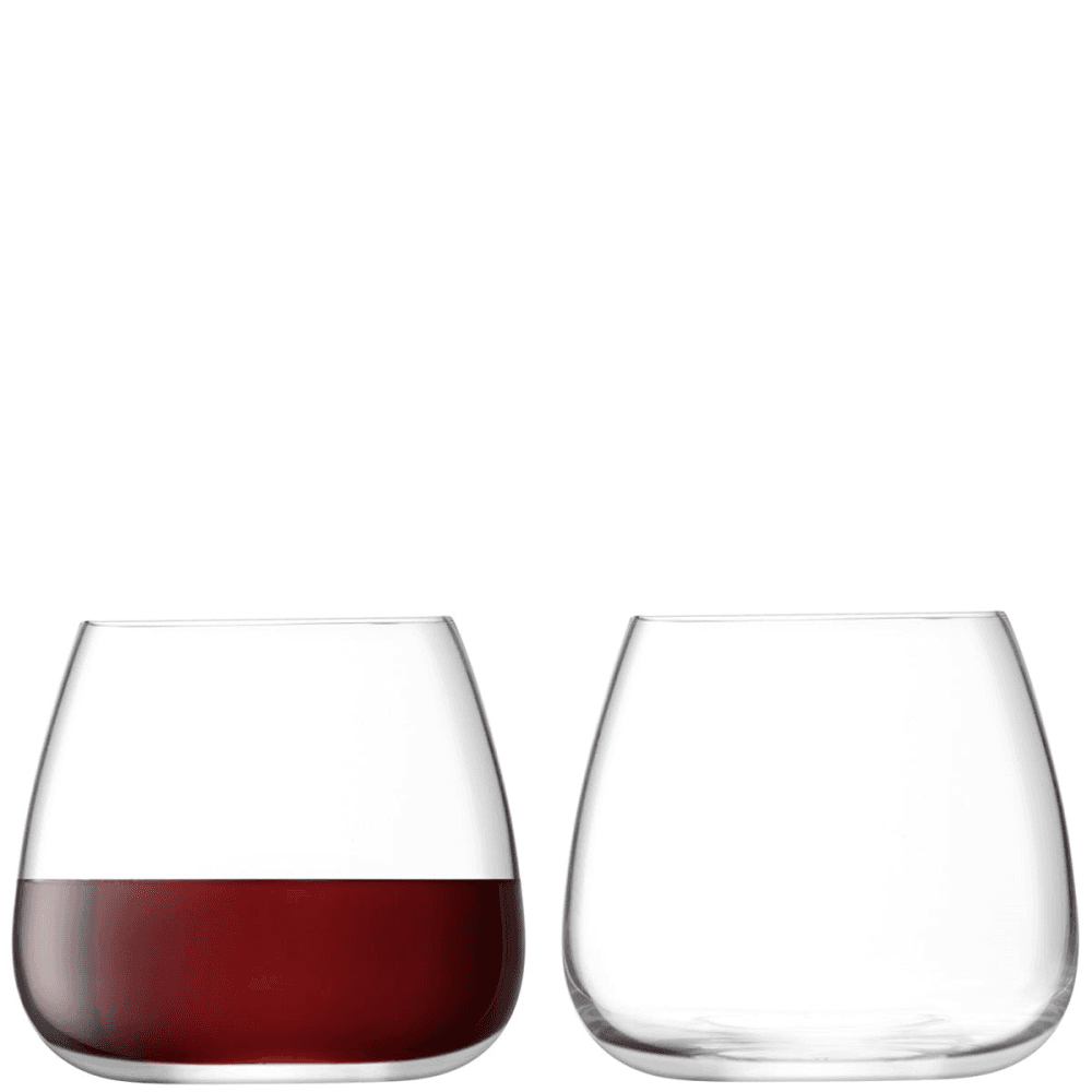 Wine Culture Pair of stemless wine glasses, 385ml, wine