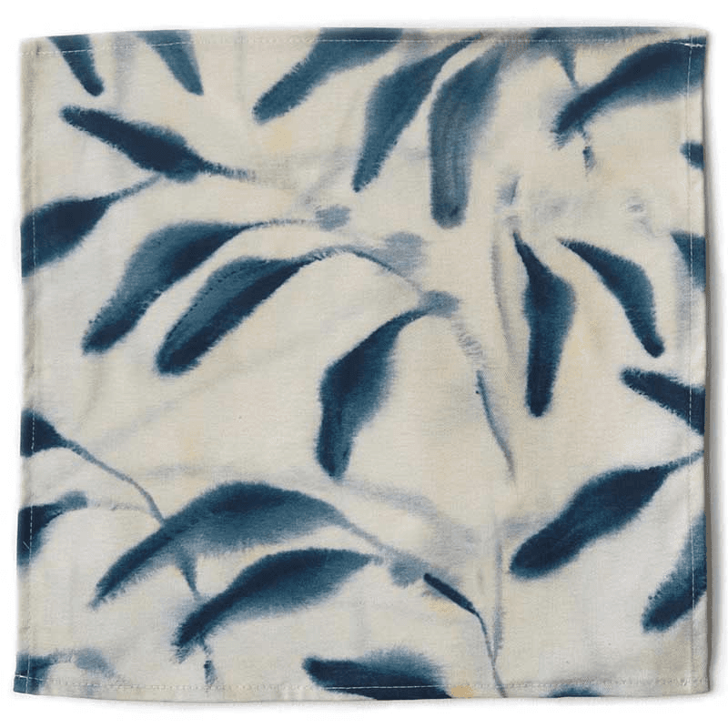 Amongst Set of 4 Organic Cotton Napkins, 45 x 40cm, Blue