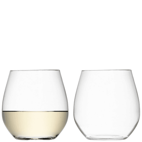 Image showing the Wine Stemless White Wine Glasses Set of 2, 370ml, Clear product.