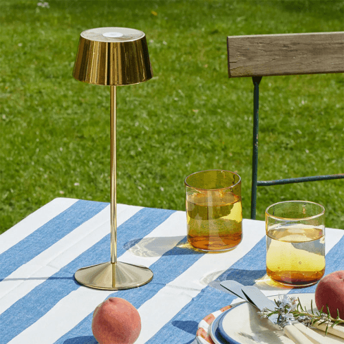 Image showing the Scoon Rechargable Lamp, H32cm, Gloss Brass product.