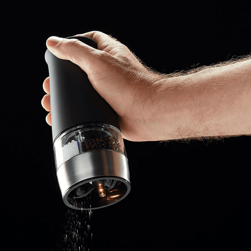 Electric salt and pepper mill, 17cm, Black