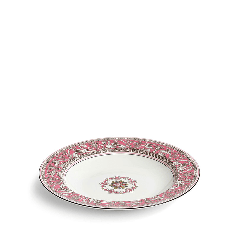 Florentine Rim Soup Bowl, D22.8cm, Fuchsia