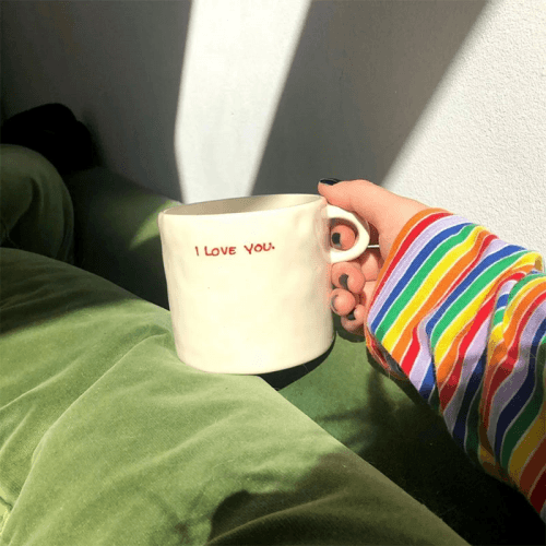 Image showing the I Love You Mug, 500ml, Red product.