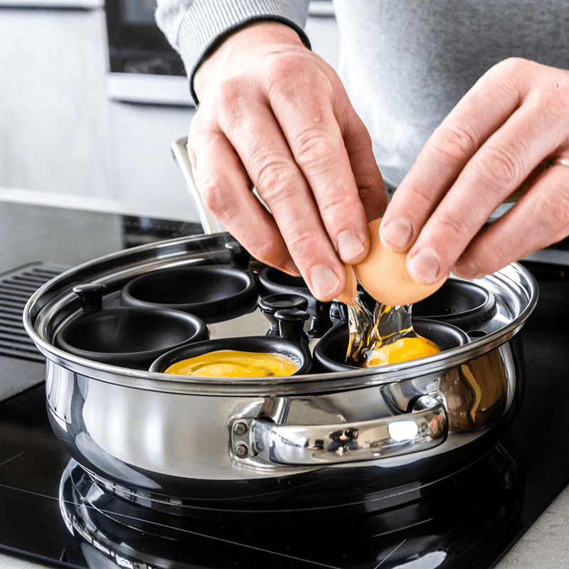 Clearview Egg poacher with 6 compartments, 28cm, stainless steel