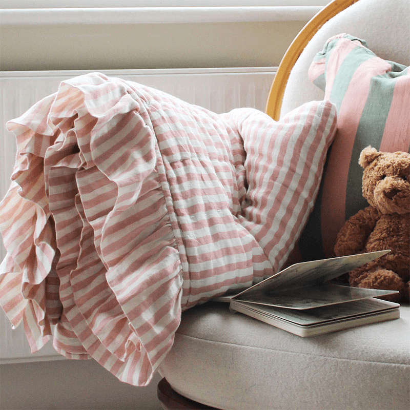 Stripe Quilt, 150 X 200cm, Blush