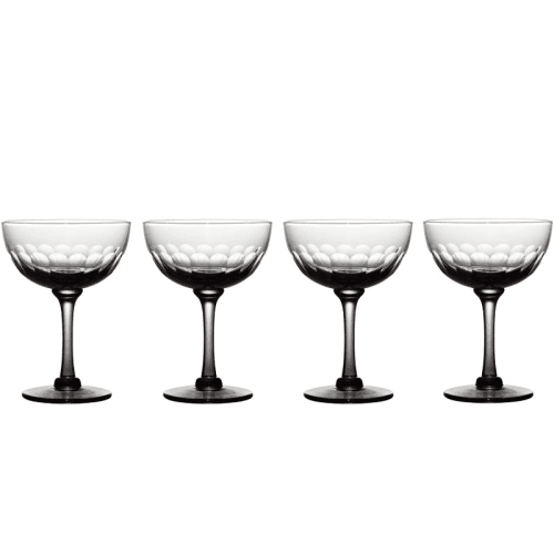 Image showing the Lens Set of 4 Champagne Saucers, 150ml, Smoky product.