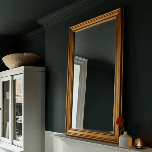 Image showing the Fleming Rectangular Mirror, H124cm, Gold product.