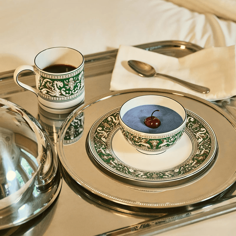 Florentine Rim Soup Bowl, D22.8cm, Verde