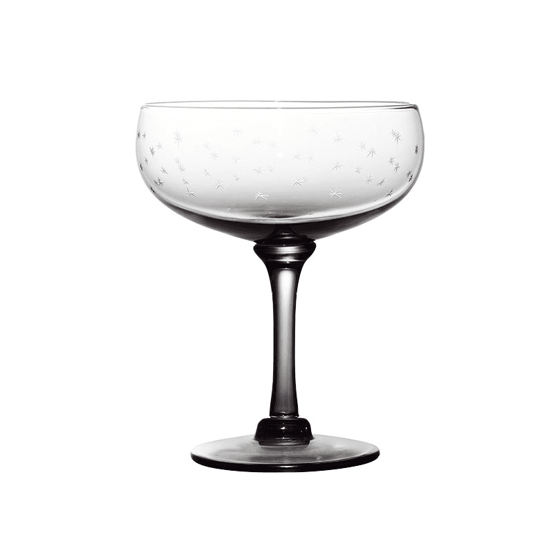Stars Set of 4 Cocktail Glasses, 210ml, Smoky