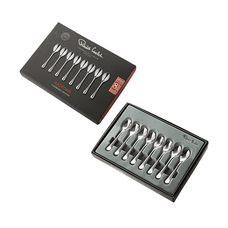 Radford Set of 8 Espresso Spoons, Stainless Steel