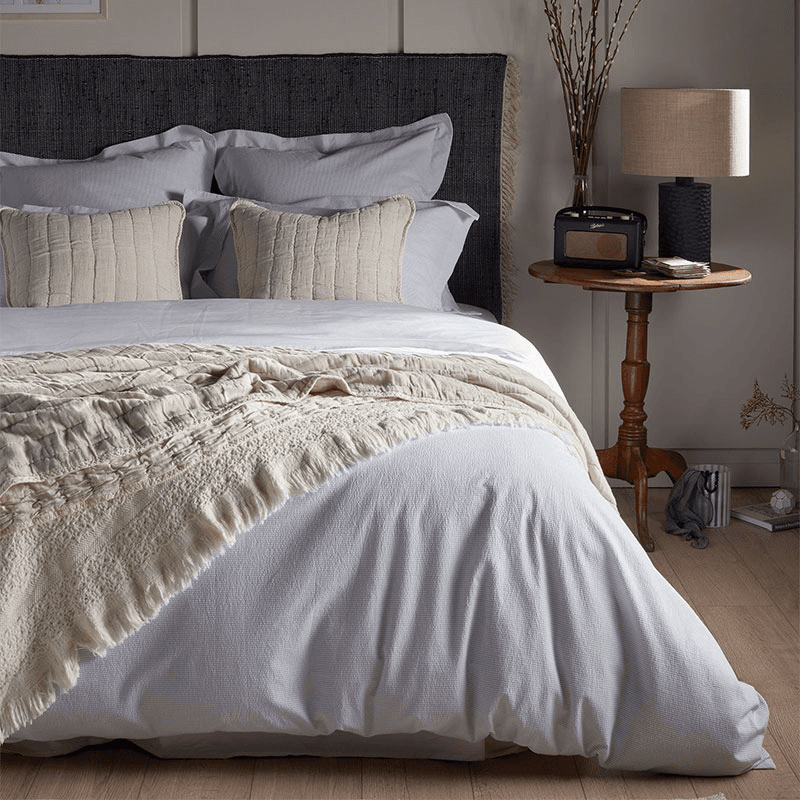 Vivienne Cotton Quilted Cushion Cover, 50 x 50cm, Natural