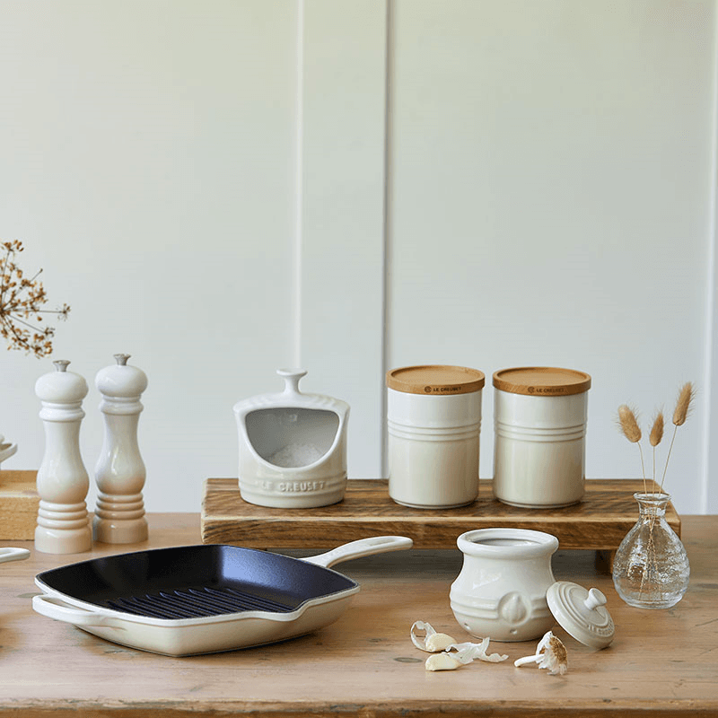 Stoneware Medium storage jar, 10 x 12cm - 540ml, Meringue
