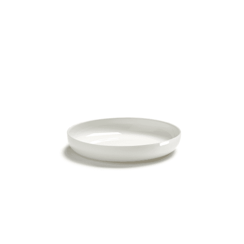 Image showing the Base Set of 4 glazed high plates, H3 x D16cm, White product.