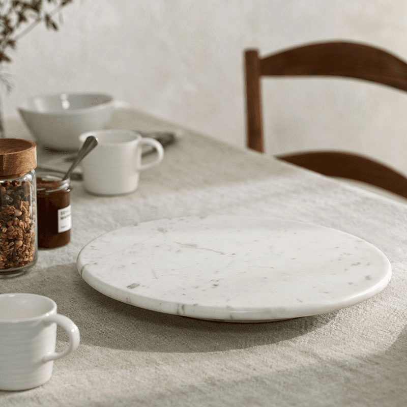 Marble Lazy Susan, D32cm, White