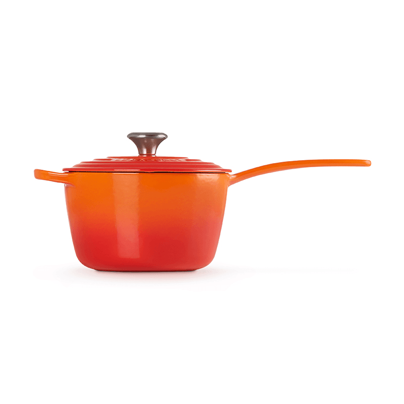 Signature Cast Iron Saucepan, 18cm, Volcanic