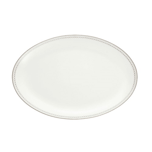 Image showing the Malmaison Impériale Oval Platter, L38cm, Platinum product.