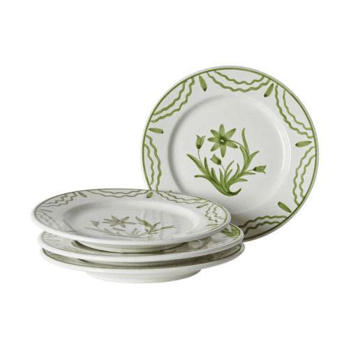 Image showing the Summer Flower Plate, Medium, Green product.