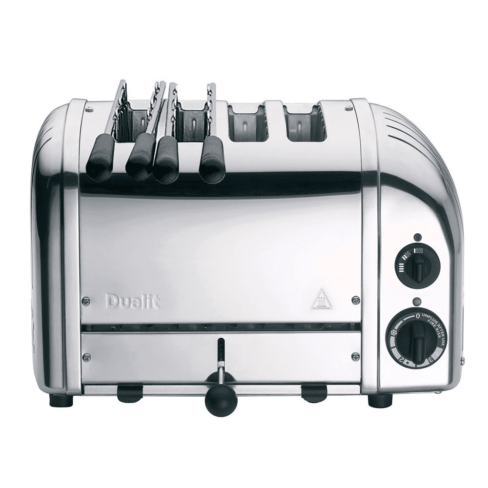 Classic Combi 2 x 2 slot toaster, polished stainless steel