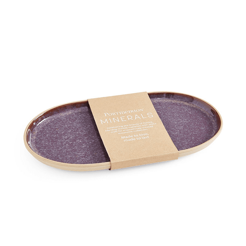 Minerals Oval Platter, L30.5 x W16cm, Amethyst