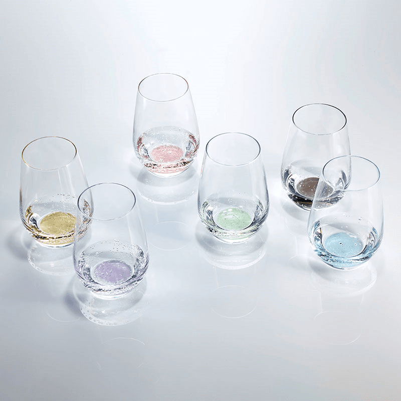 Vina Touch Set of 6 Crystal Tumblers, 385ml, Blue