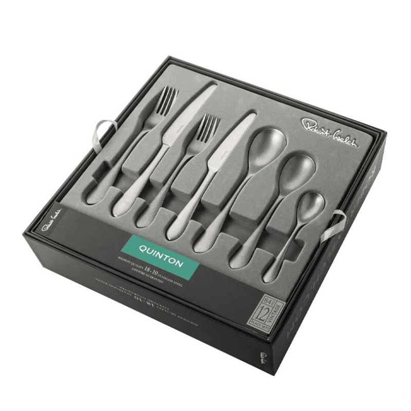 Quinton Vintage 84 Piece Cutlery Set, Stainless Steel
