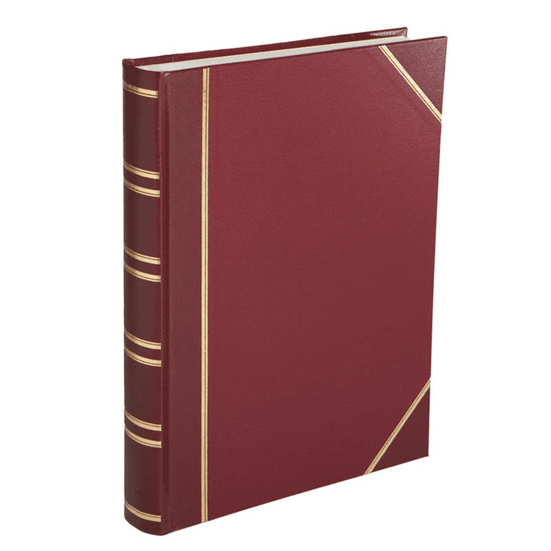 Large Portrait Photograph Album, L39.4 x W30.5cm, Burgundy