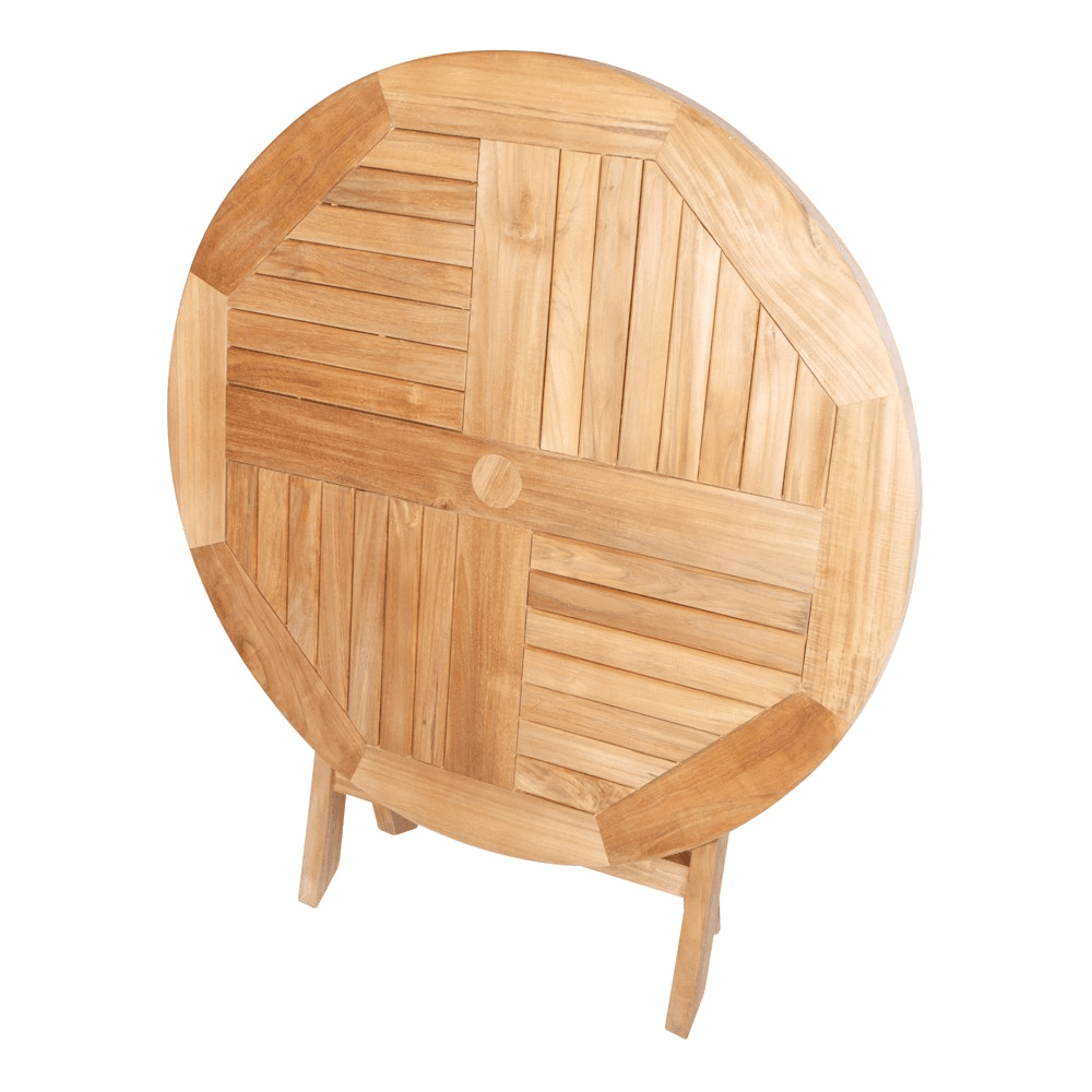 Jasmine Round Folding Table, D90cm, Teak
